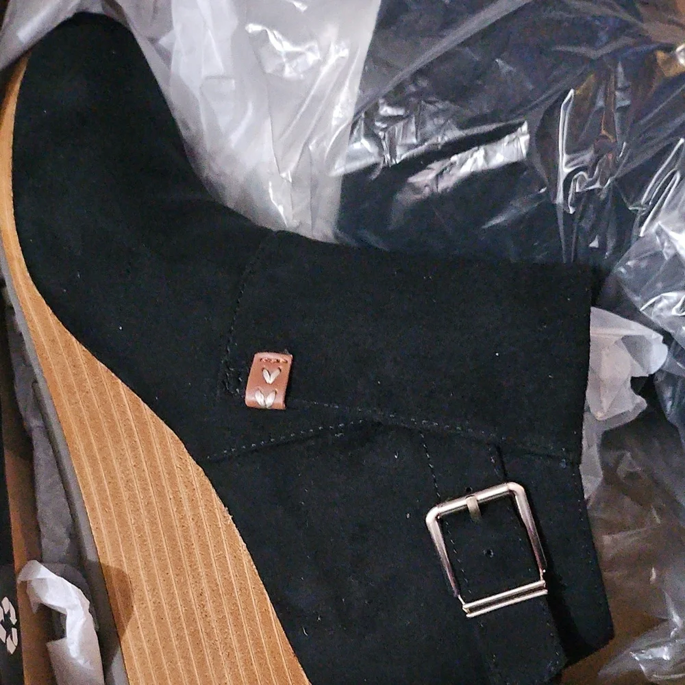 Dr. Scholl's Women's Create Wedge Booties (Black Microfiber) - Size 8.5